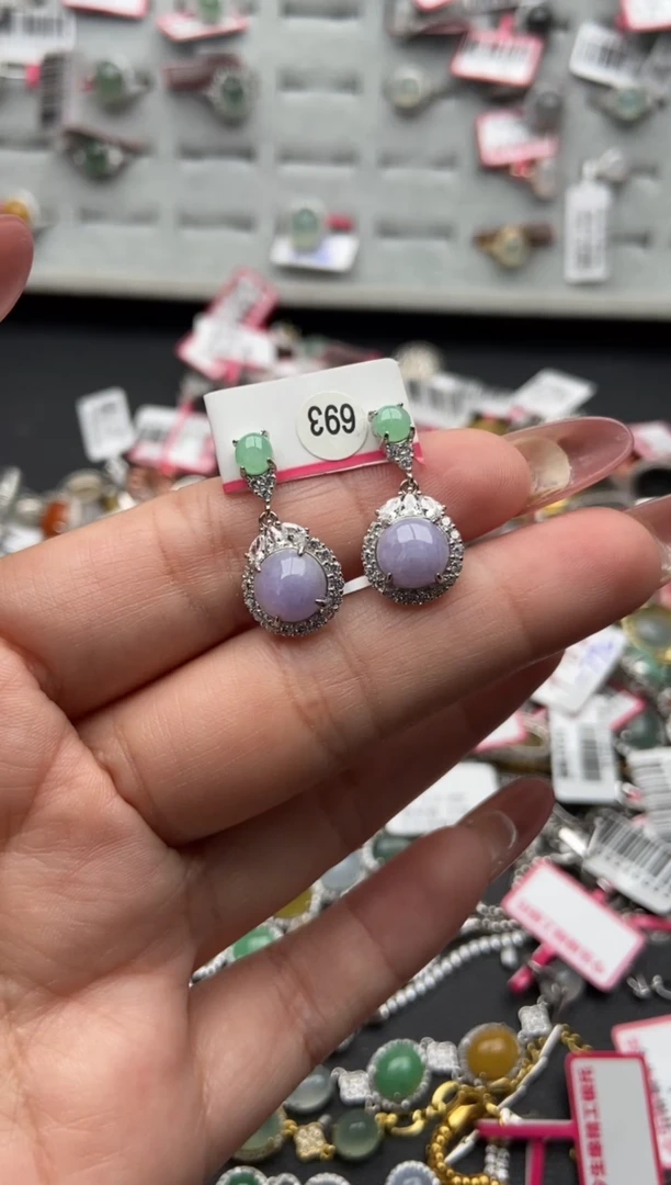 【闪购商品】翡翠戒指银S925镶嵌5555---4