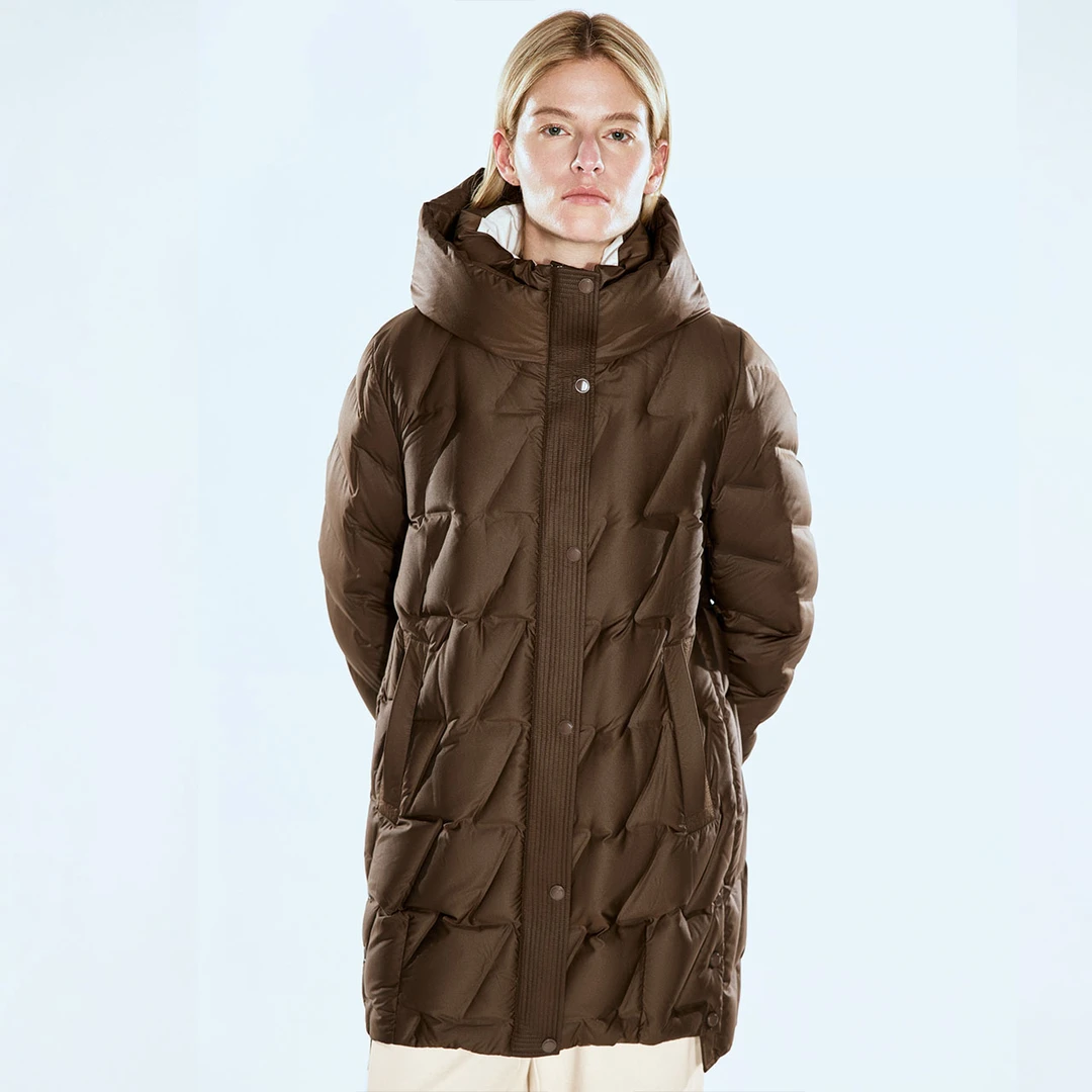 COVERINS2024冬季连帽绗线直充鹅绒羽绒服CC34508040