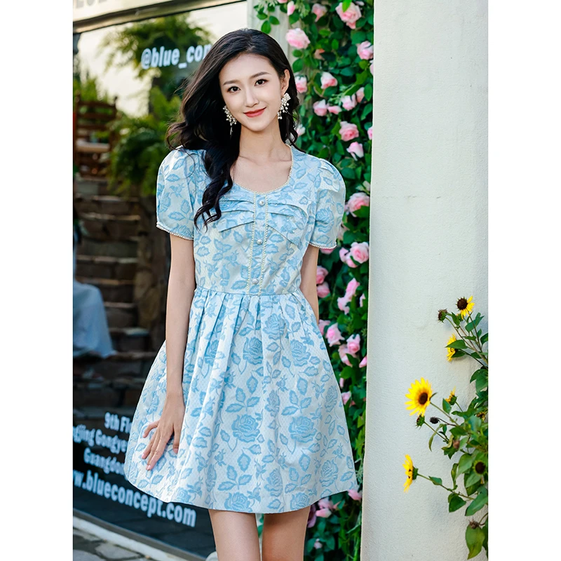 【媛媛女王专享】EVA OUXIU/伊华欧秀连衣裙42KAQ4849