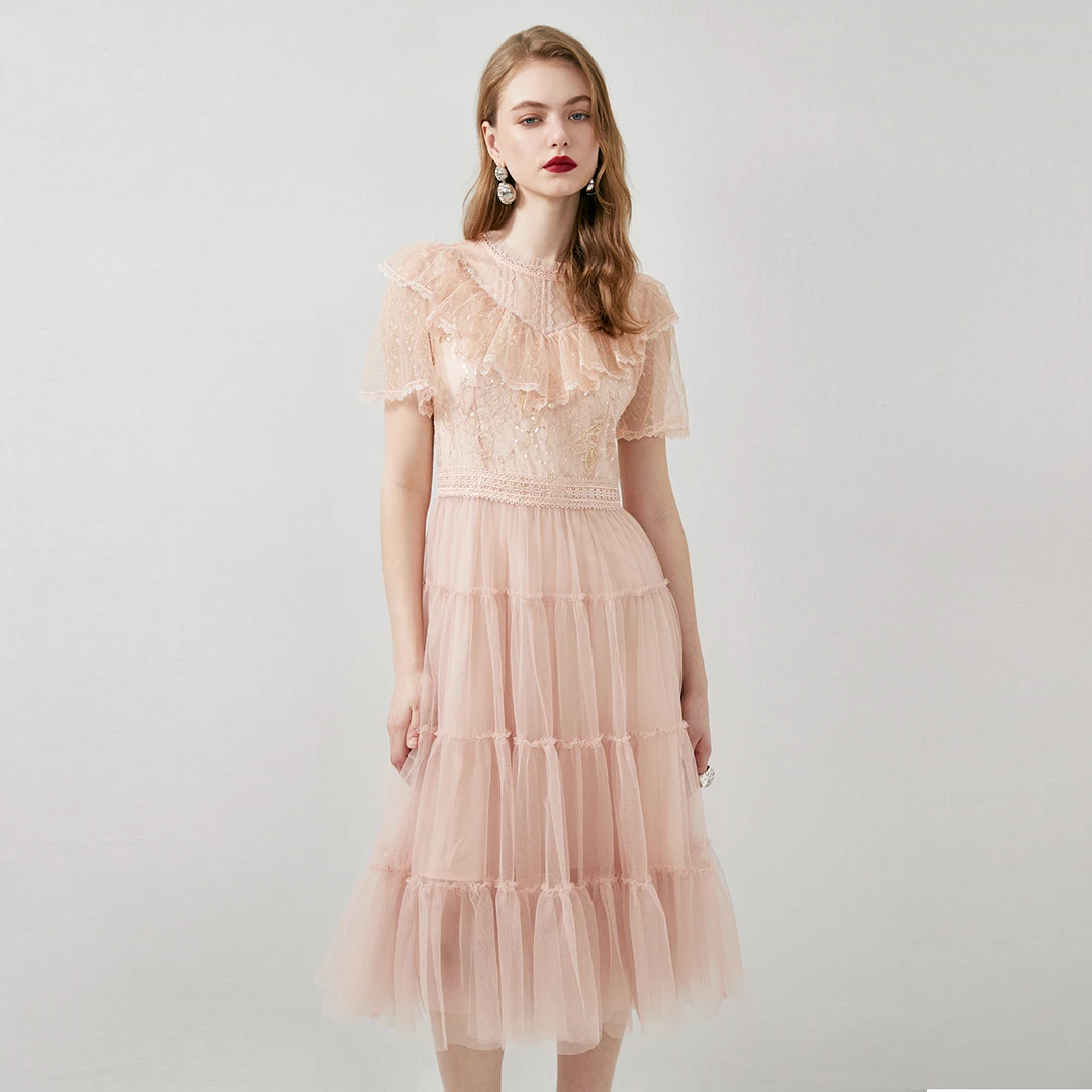 【韩诗诗专属】EVA OUXIU/伊华欧秀连衣裙42WAQ4474