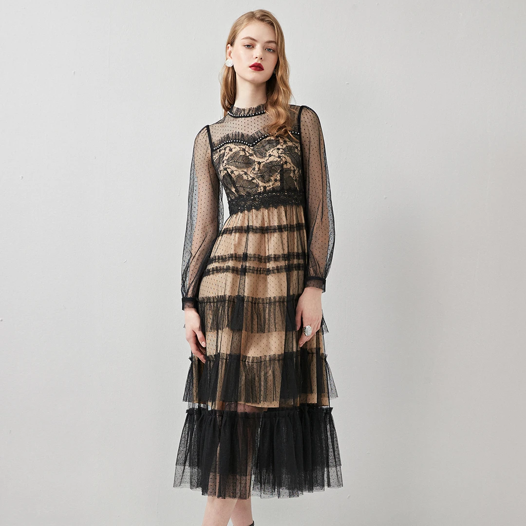 【达人专属】EVA OUXIU/伊华欧秀连衣裙42WAQ4456