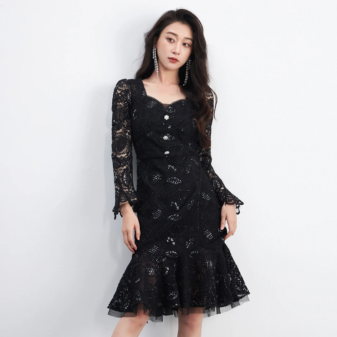 【高高甄选】EVA OUXIU/伊华欧秀连衣裙45KAQ5551