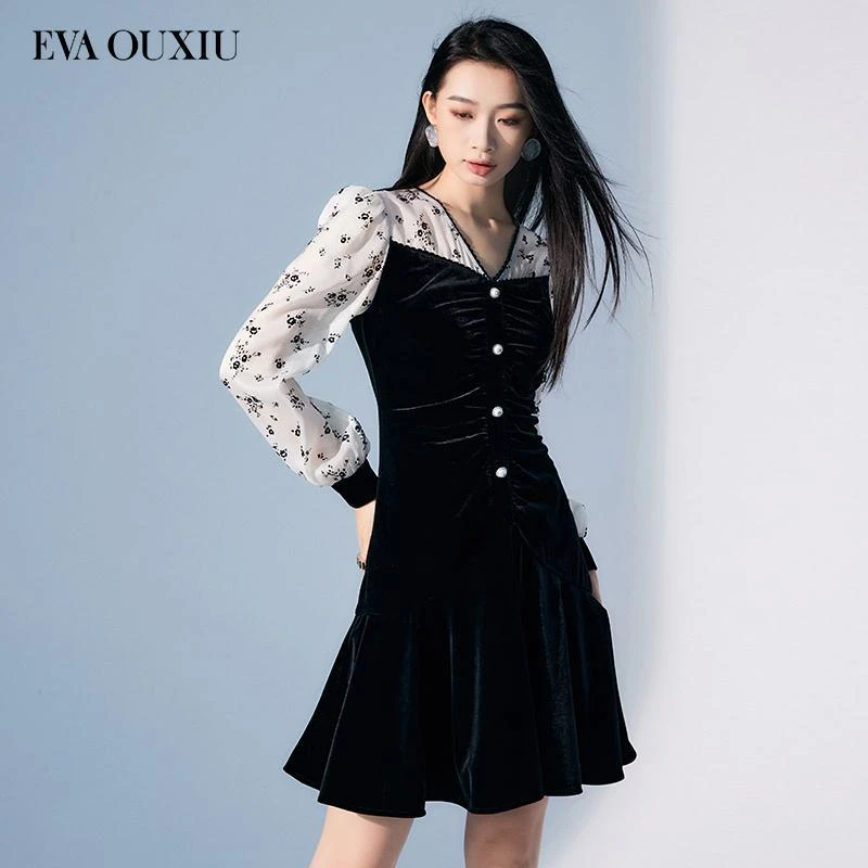 【诗语专属】EVA OUXIU/伊华欧秀连衣裙35KAQ3910