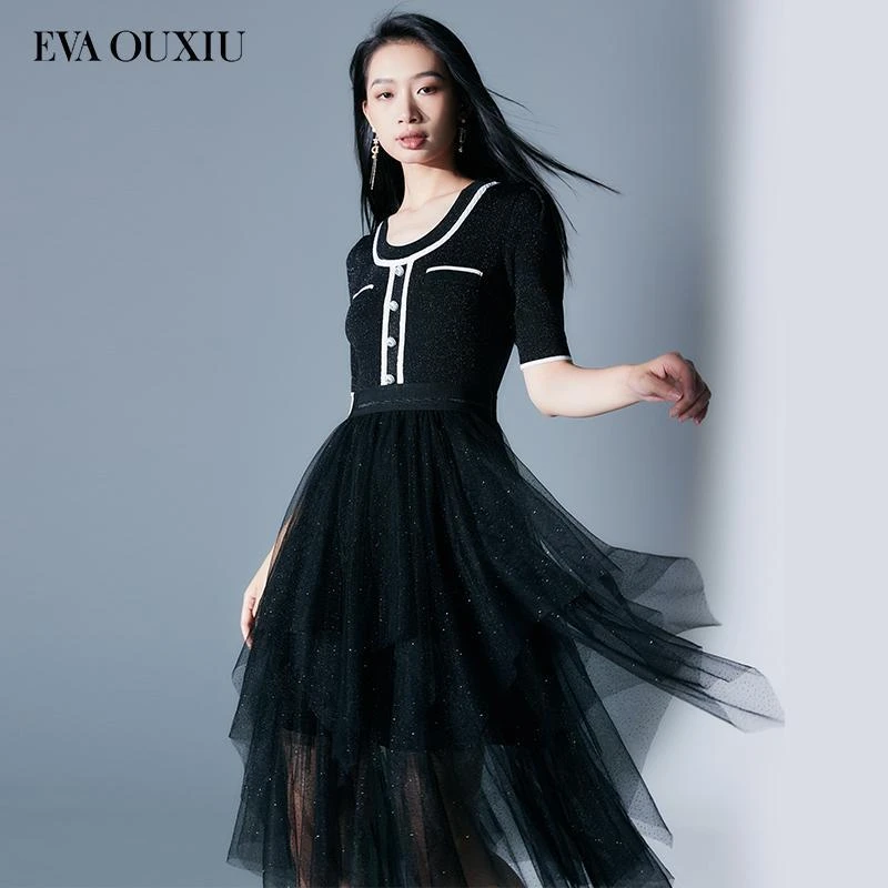 【达人专属】EVA OUXIU/伊华欧秀连衣裙33KZQ3686