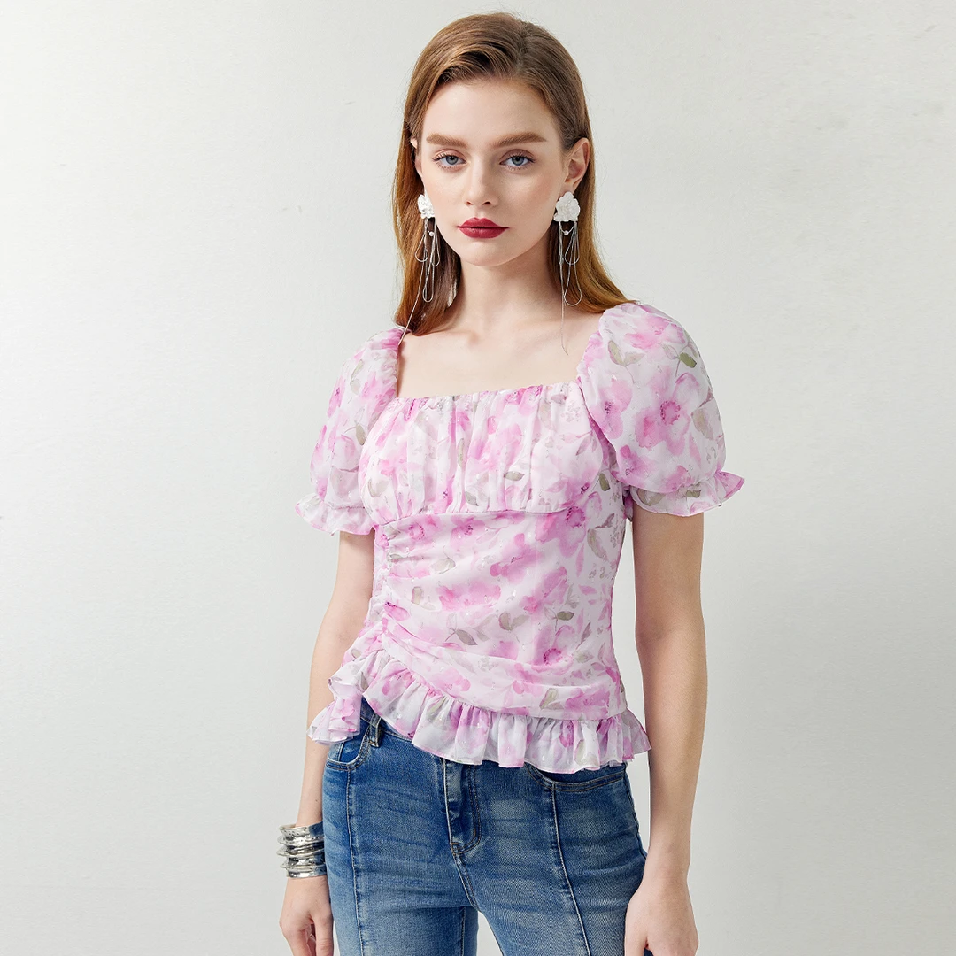 【媛媛女王专享】EVA OUXIU/伊华欧秀衬衫42KAC4826