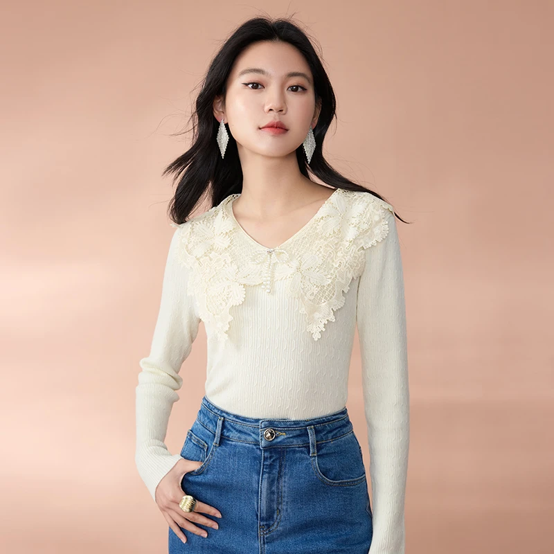 【媛媛女王专享】EVA OUXIU/伊华欧秀针织衫上衣43WZM5152