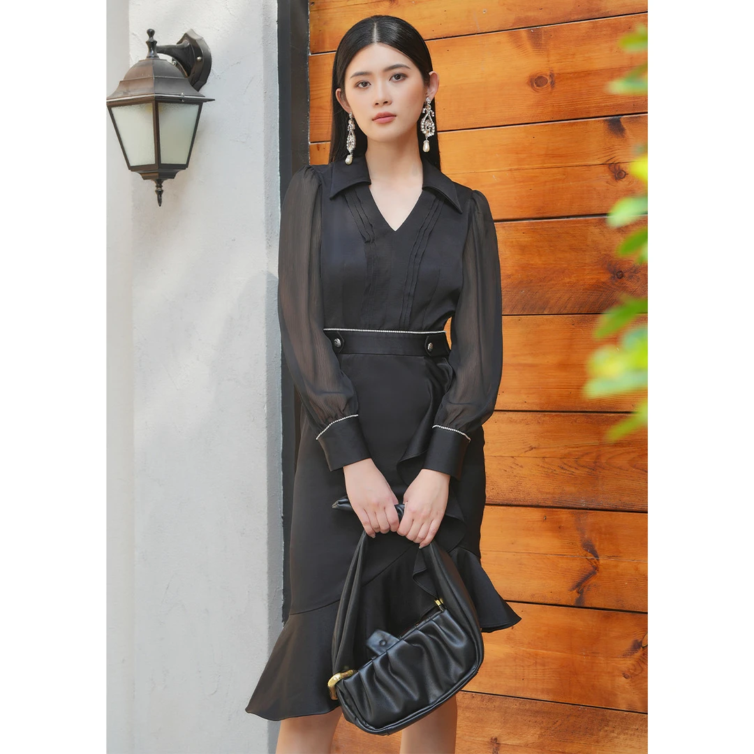 【小云总】EVA OUXIU/伊华欧秀连衣裙E21AQ6144