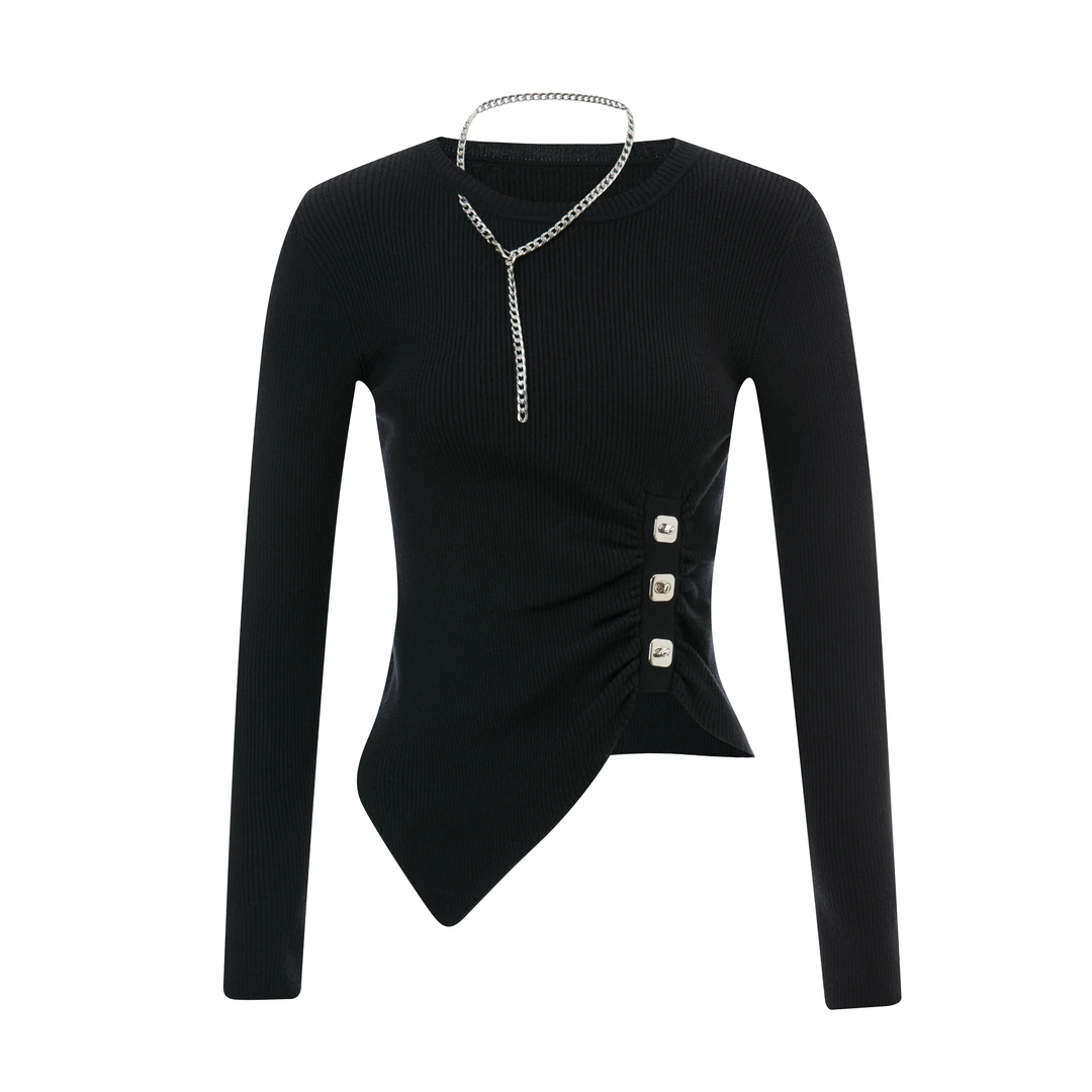 【小铃铛专享】EVA OUXIU/伊华欧秀毛针织衫E25ZM9044