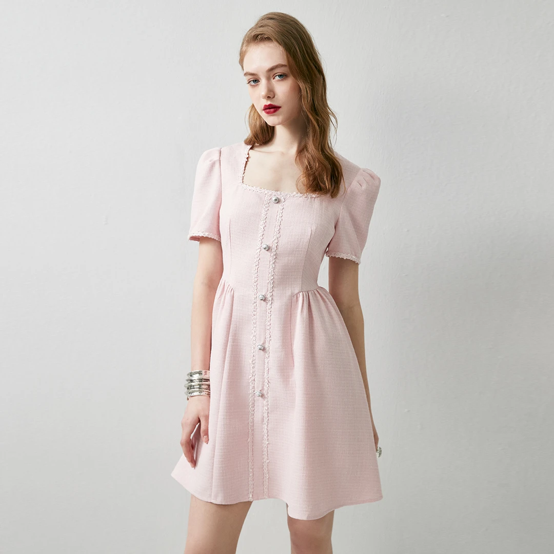 【媛媛女王专享】EVA OUXIU/伊华欧秀连衣裙42WAQ4487