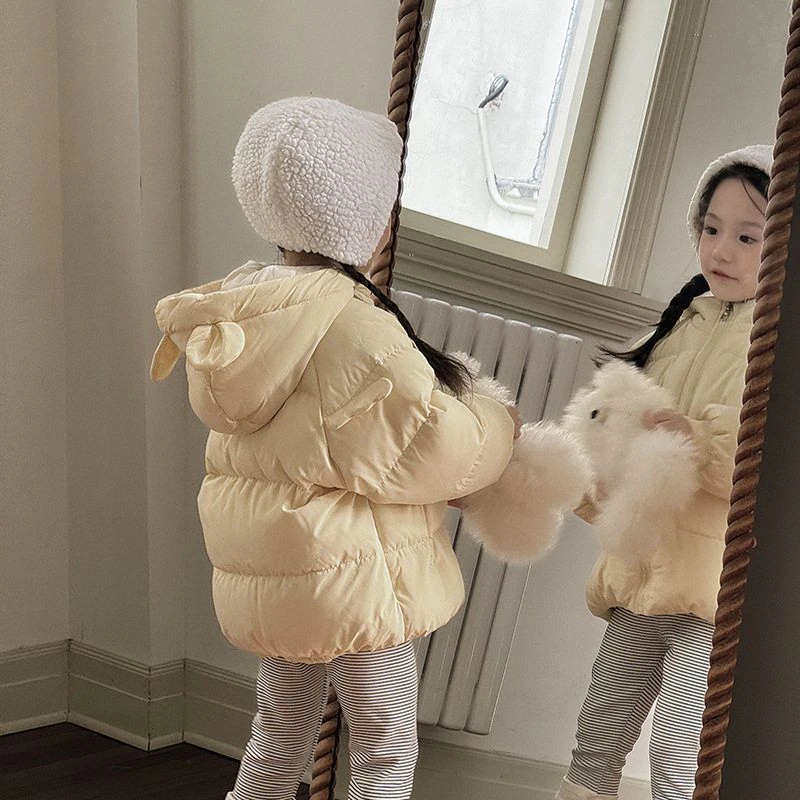 女童羽绒服冬季轻薄中长款新国标90白鸭绒宝宝童装反季儿童羽绒服