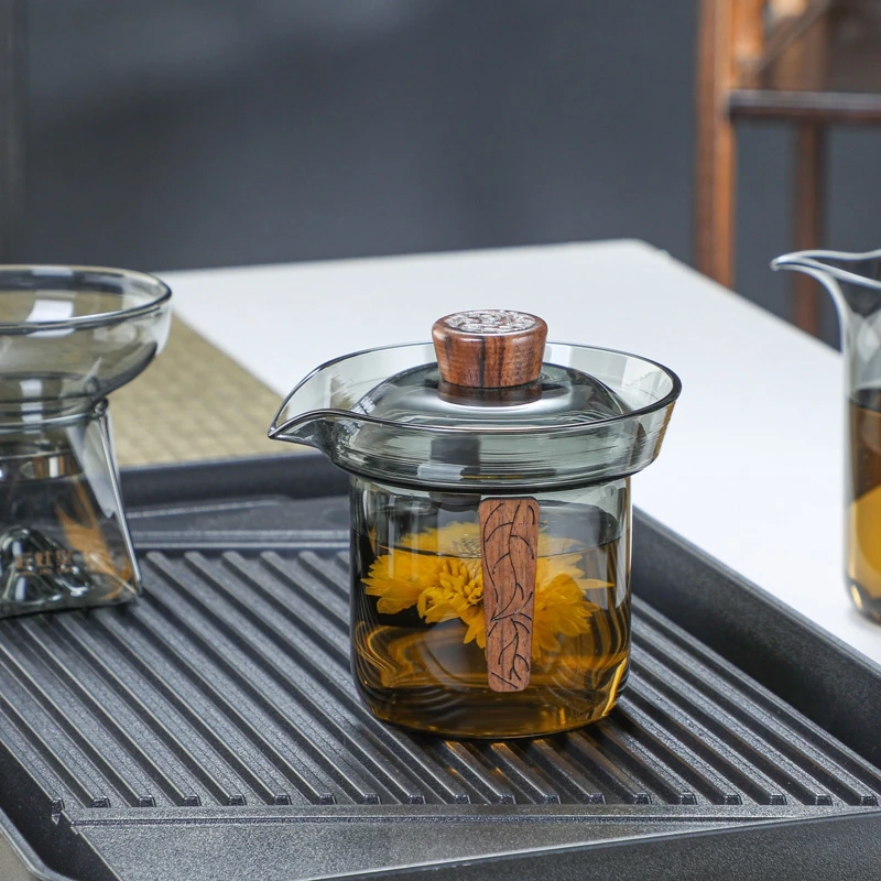 盖碗茶具玻璃茶具整套三才泡茶碗带盖茶碗套装家用日式功夫公道杯