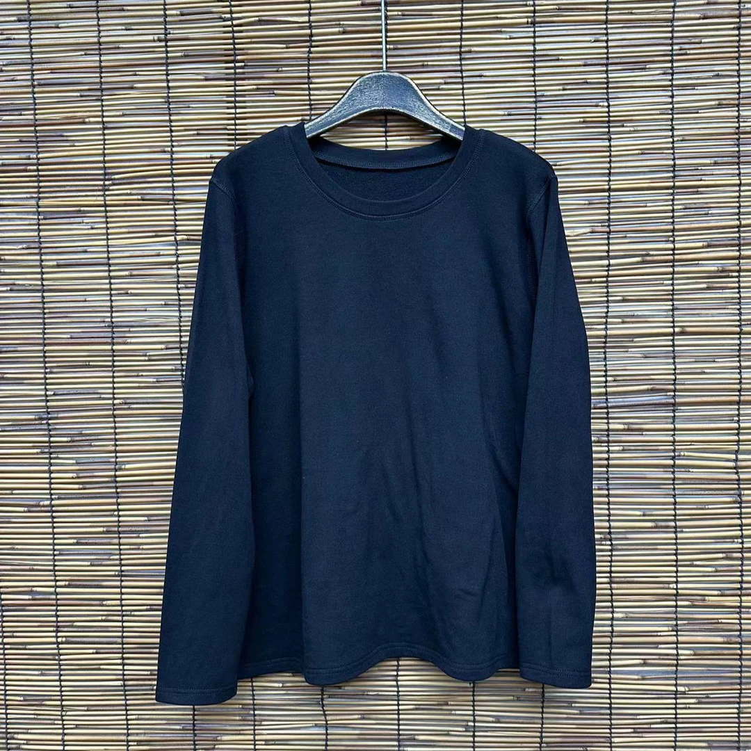 HY    圆领净色长袖T恤