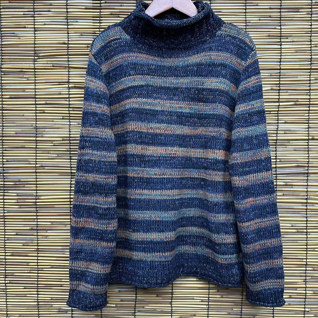 HY    高领条纹毛衣