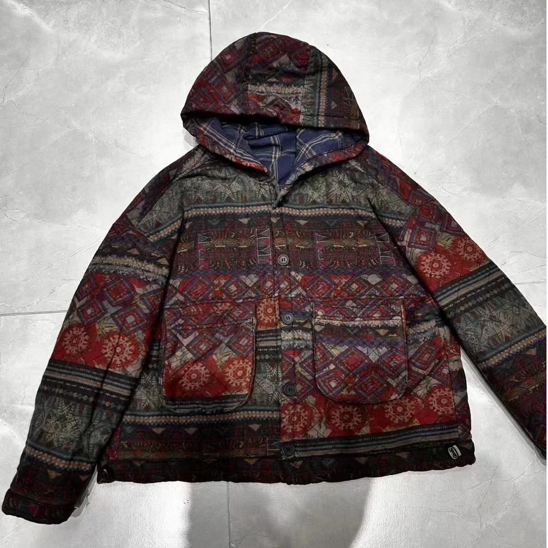 HY    8801民族分印花连帽棉衣