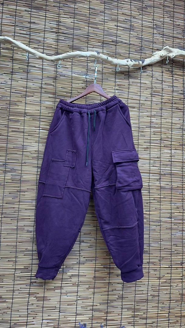 HY    303单边贴布单边翻边口袋卫裤