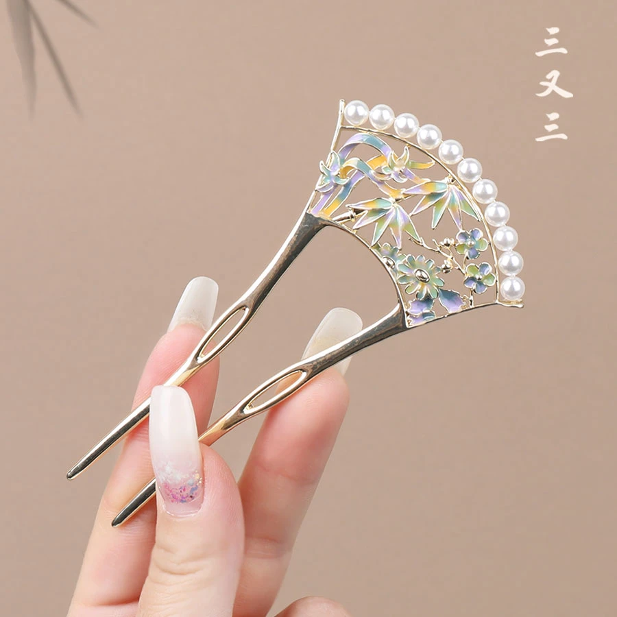 【工厂店】中国风网红气质百搭U型发簪简约超仙发簪子精致古风发饰