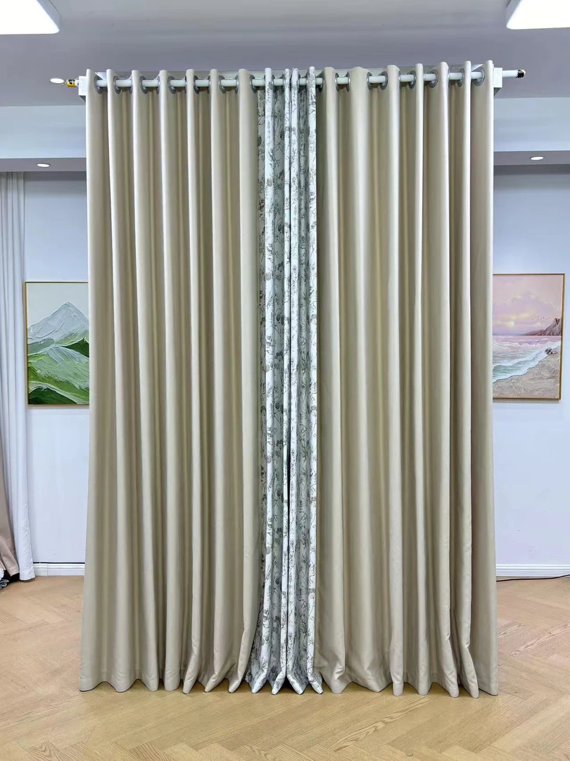 A776【赫本法式雪尼尔奶油色】自家自主设计款窗帘