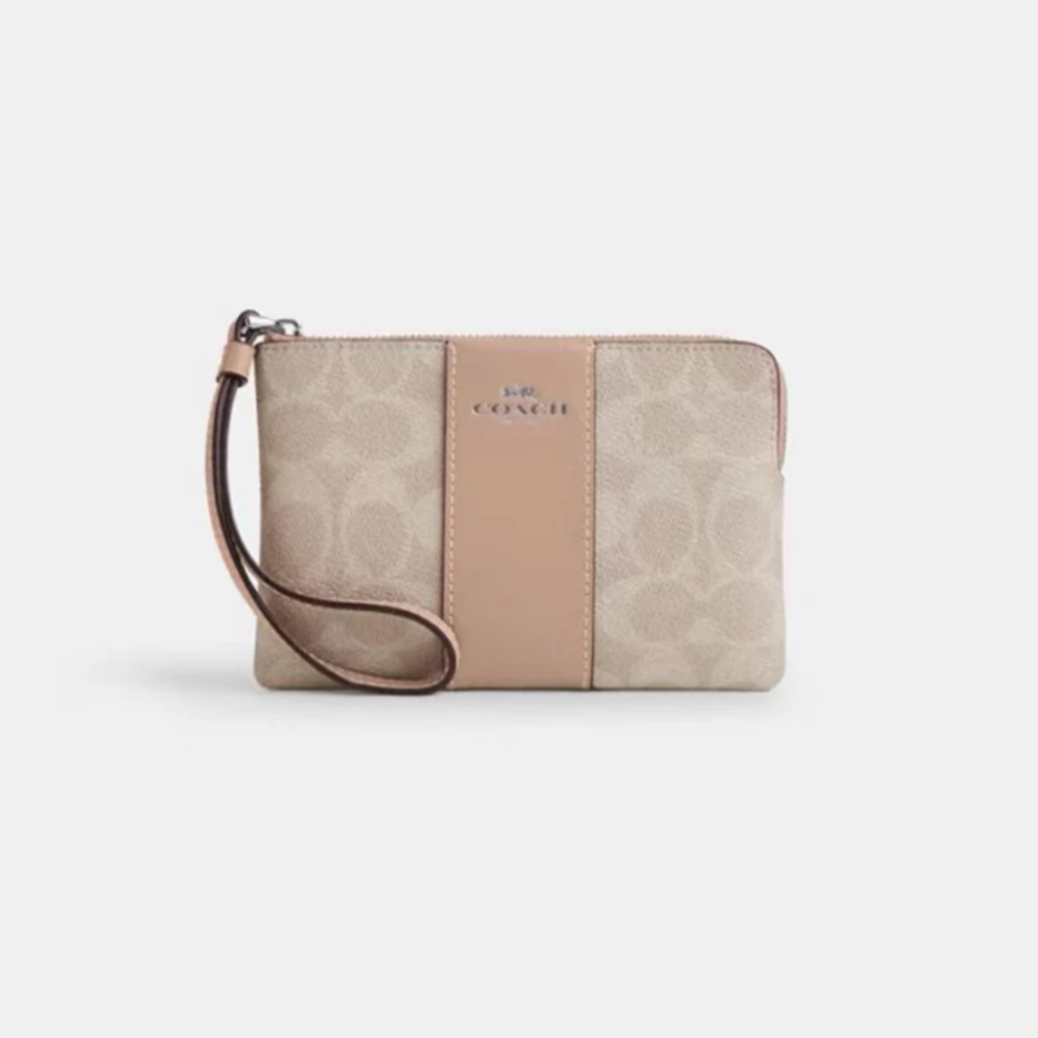 全新未使用 COACH/蔻驰 小号经典款老花女士简约手拿包