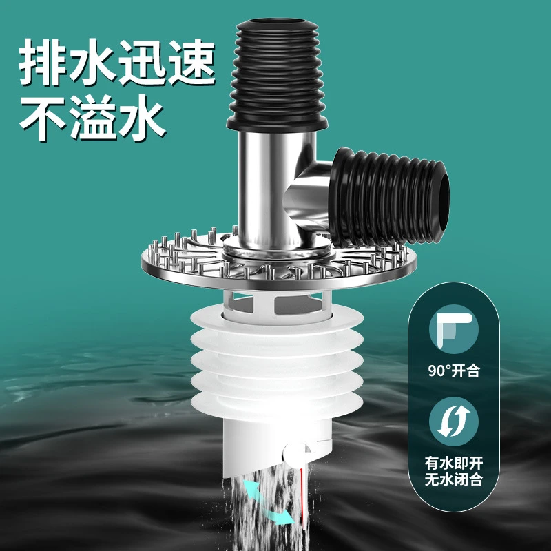 【新疆包邮】洗衣机下水管接口防反臭地漏三通接头Y型防溢水排水管