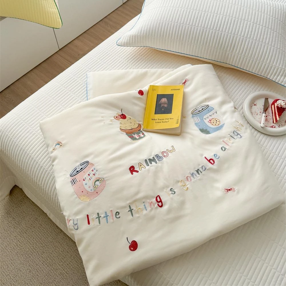 夏季A类婴儿级牛奶针织床盖夏被四件套空调被夏凉被宿舍薄被子