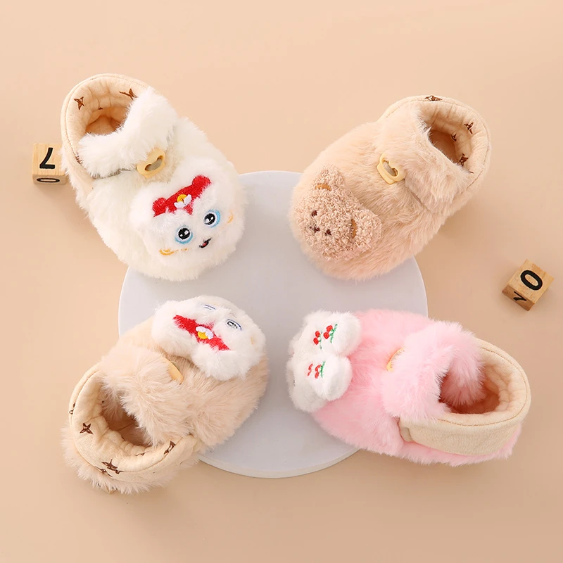 宝宝地板袜鞋醒狮鞋袜冬加绒加厚保暖袜套0-1岁步前鞋不掉学步鞋