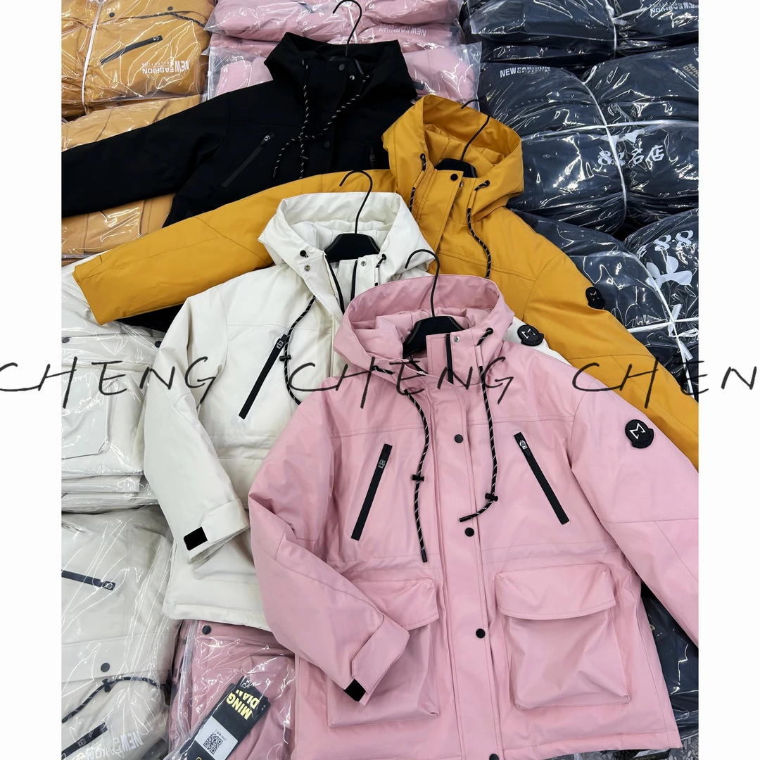 【CB-J档口】欧货中长款收腰派克服外套女2024羽绒服冲锋衣8398