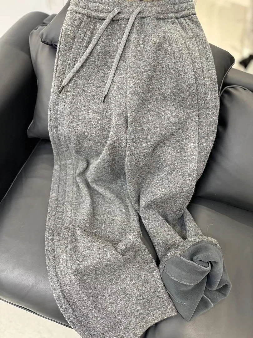 666-11101 冬季加绒加厚抽绳休闲裤 6013