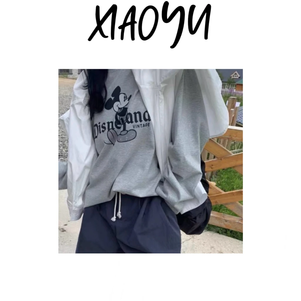 【加绒老鼠连帽卫衣】S韩版东大门一体加绒连帽卫衣宽松显瘦5024