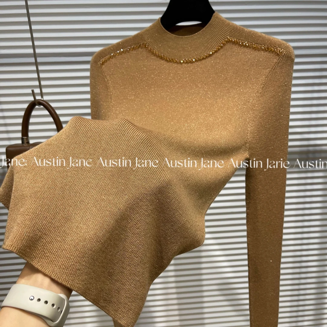 Jane Austin •（秋风）秋冬新款设计师百搭显瘦款长袖上衣女