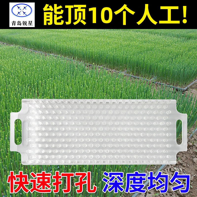 育苗营养盘专用穴盘打孔器塑料穴盘压穴板泡沫漂浮盘压孔播种工具
