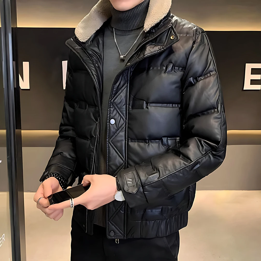 潮牌高贵上档次男装冬款外套轻奢高端短款加厚羽绒衣男款羽绒服男