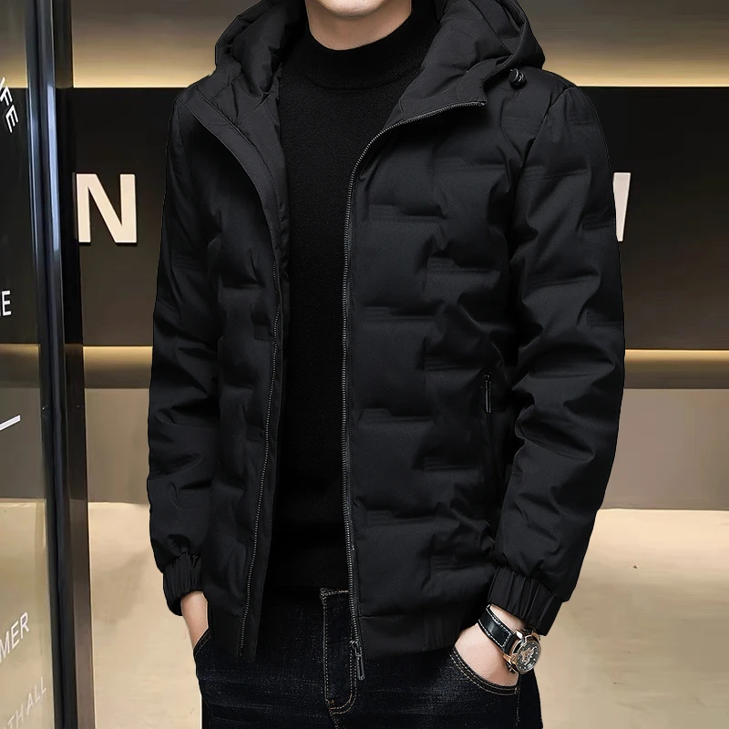 高贵上档次男装冬款外套连帽短款羽绒衣男士加厚保暖男款羽绒服男