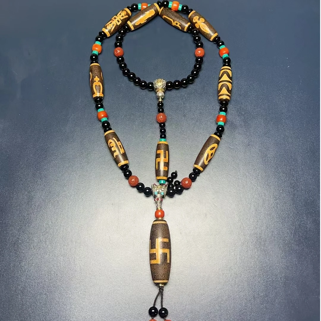 非金属珐琅项链 藏式高端w字吊坠项链