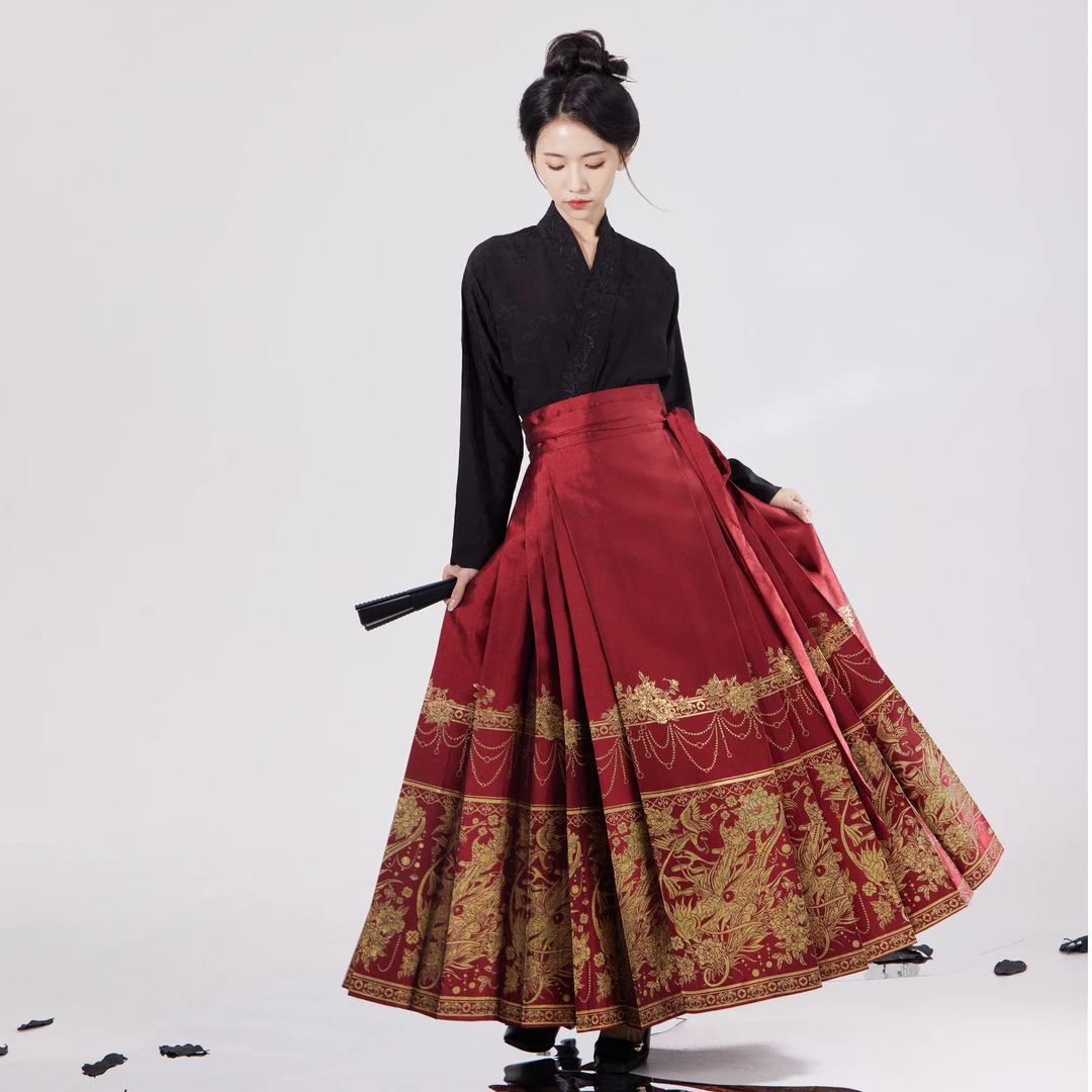 媚海棠【龙神】春夏款重工螺钿织金马面裙国风汉服女日常曹县马面裙