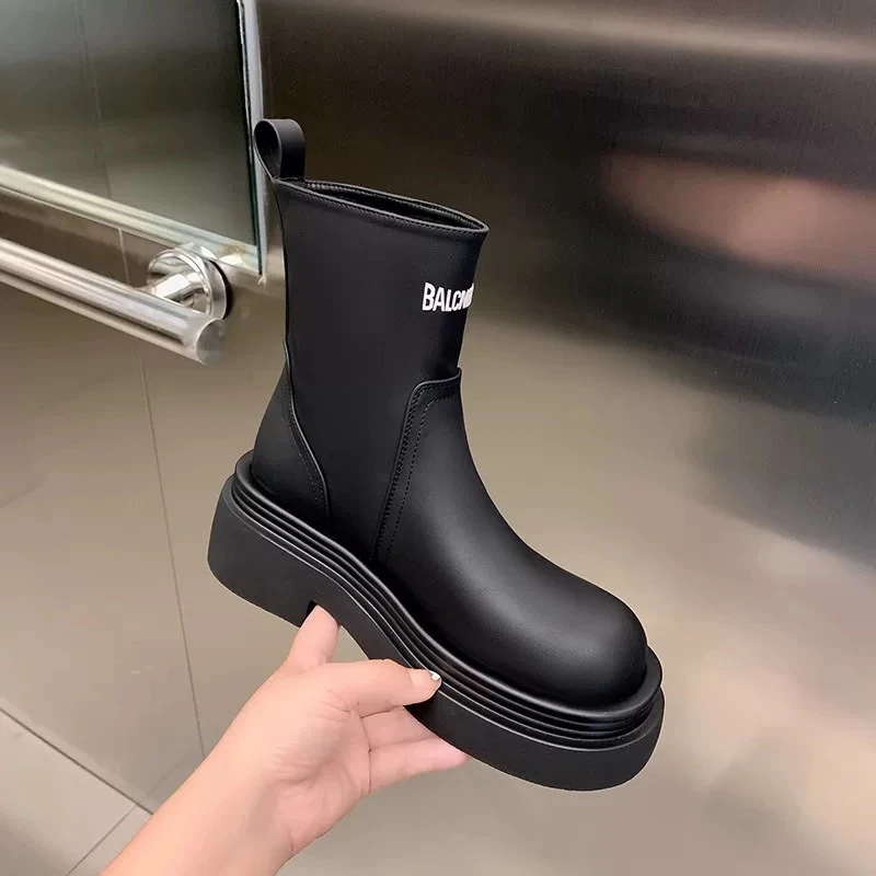 牛皮 好看休闲靴 9039