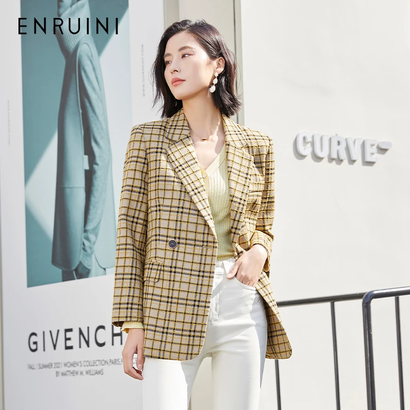 恩瑞妮通勤休闲西装外套女—EQCX1A852
