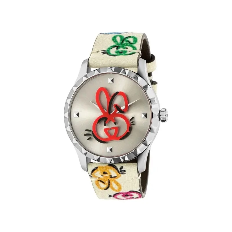 Gucci 古驰 男女同款 腕表 石英机芯 银色表盘 38mm 全球联保