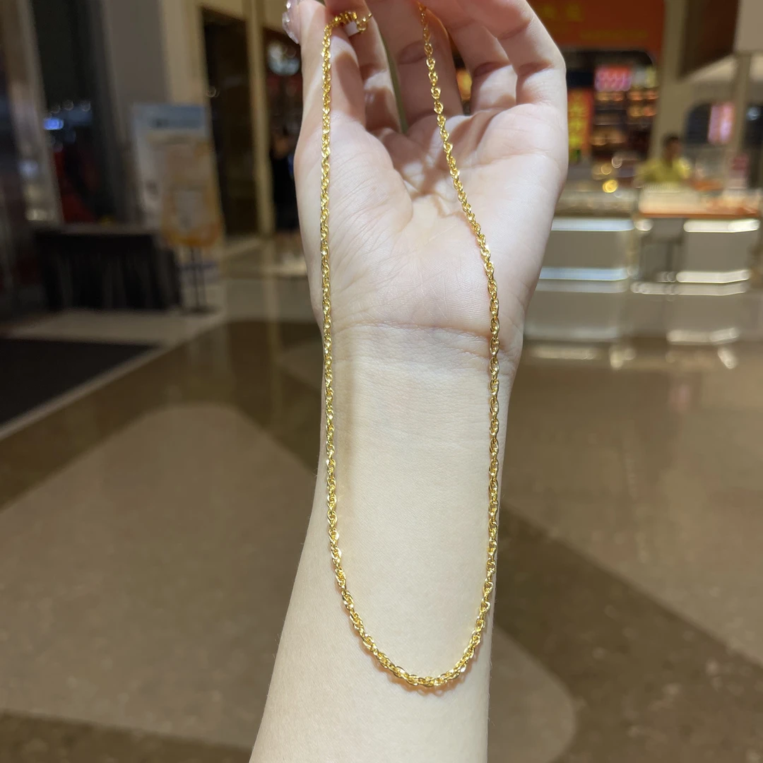 链子足银 麻花链锁骨链精致时尚