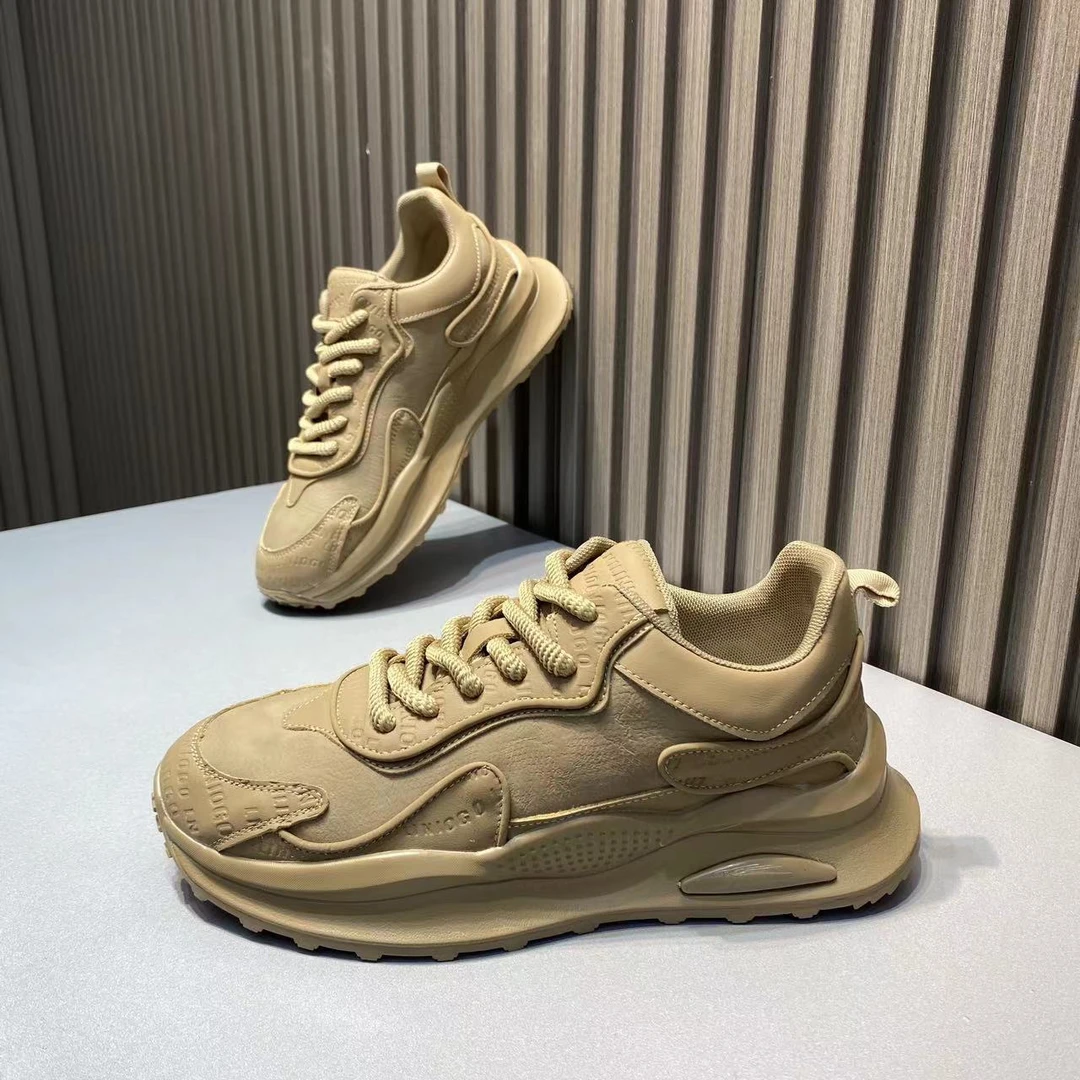 2024秋季新款男士时尚纯色简约运动休闲鞋百搭舒适轻便低帮潮鞋