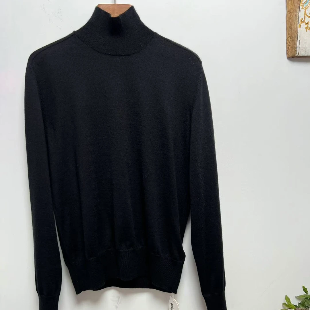 『晴棠』女款秋冬精纺时尚百搭套头马鞍肩高领纯山羊绒衫（MTT2738）