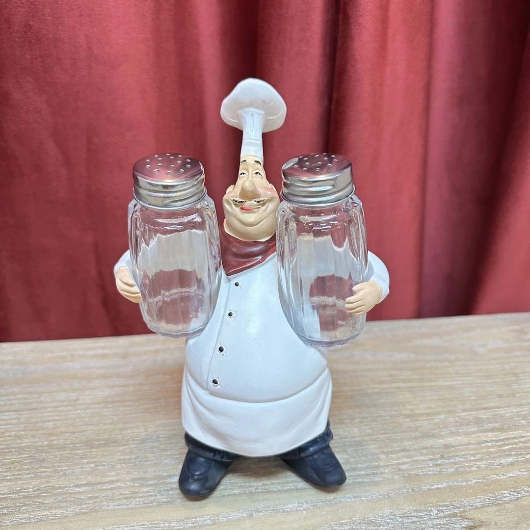 （新疆包邮）美式乡村创意树脂厨师摆件家居餐厅咖啡厅时尚装饰品