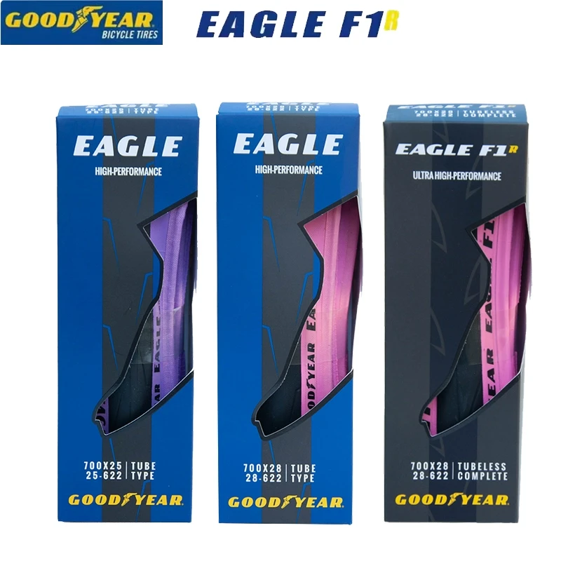 GoodyearEagleF1玫瑰粉公路自行车开口固特异f1r公路车外胎