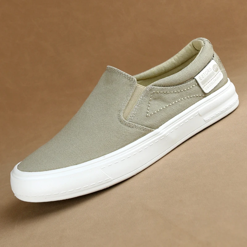 2024春夏新款百搭潮流舒适爆款男士帆布鞋时尚休闲透气一脚蹬板鞋