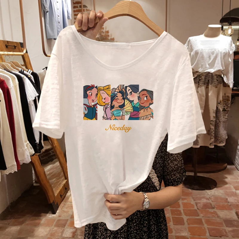 竹节棉短袖t恤女夏季薄款防晒新款宽松百搭v领纯棉白色半袖上衣潮
