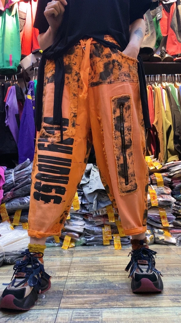 春款欧货潮流彩色牛仔裤