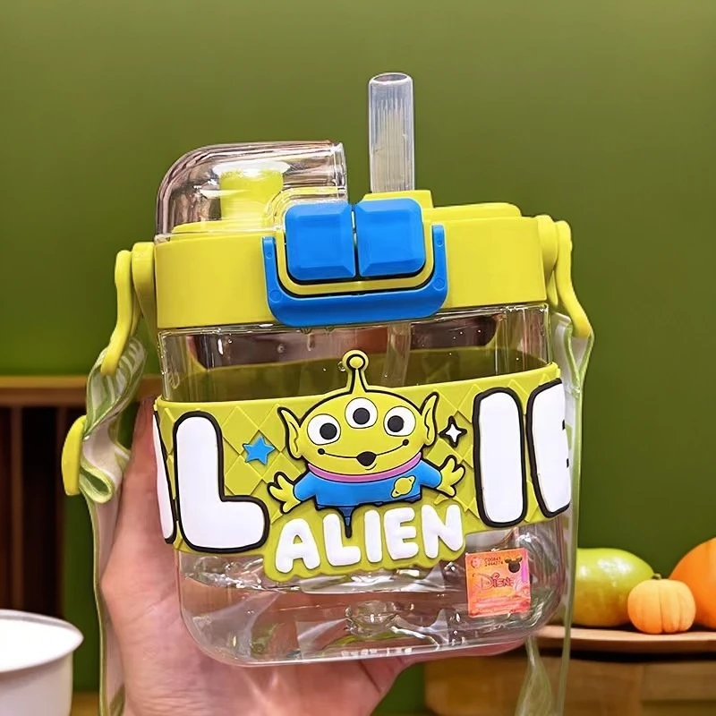 Disney/迪士尼双饮吸管杯绿色10306-6