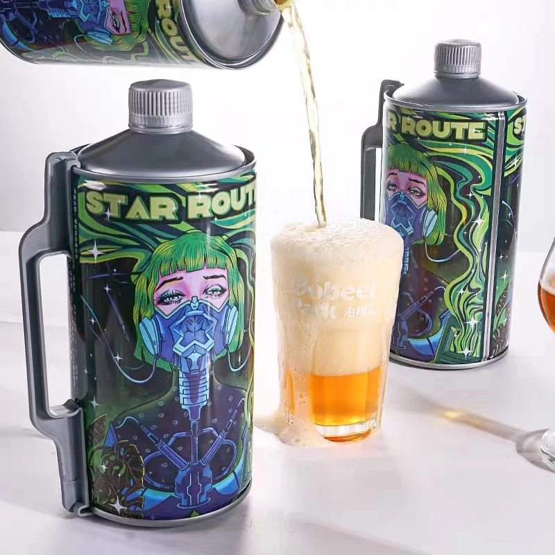 【畅饮桶】星航线经典拉格1.8L*1桶装国产原浆发酵精酿啤酒大桶装