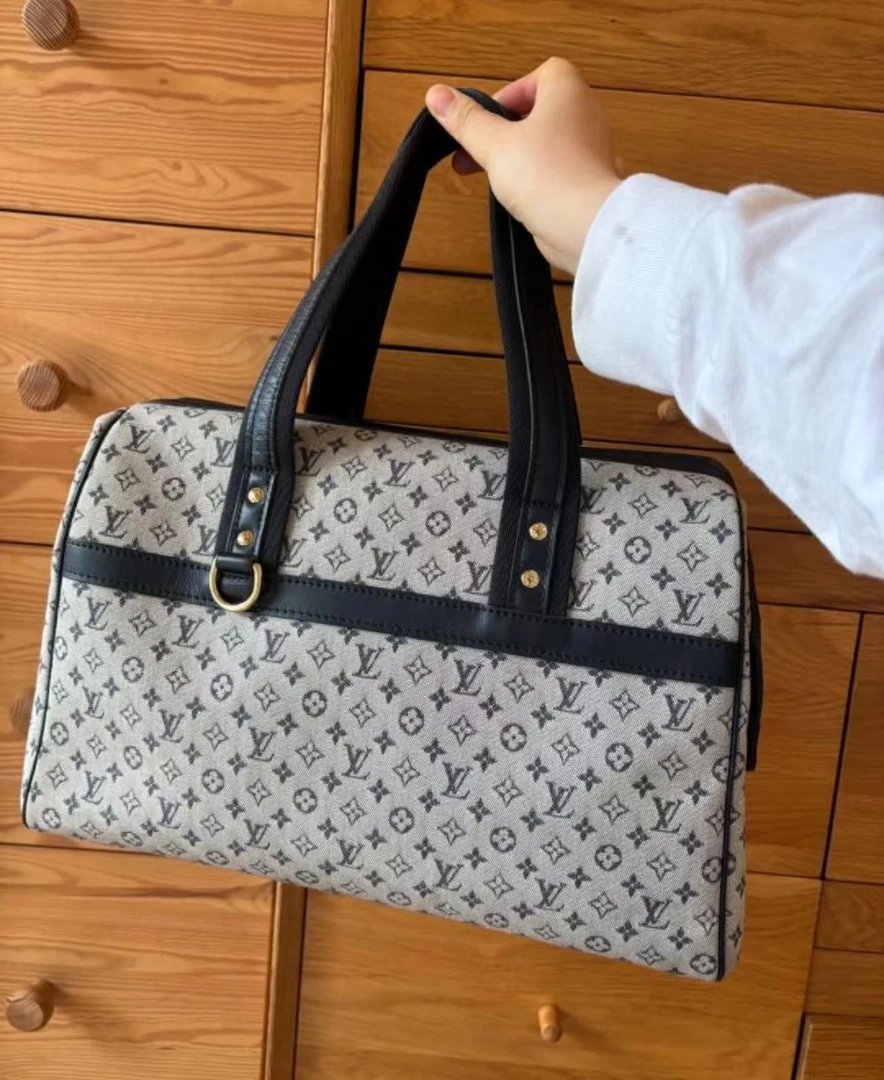 95新 LouisVuitton/路易威登 路易威登单宁长35厘米波士顿包/3599