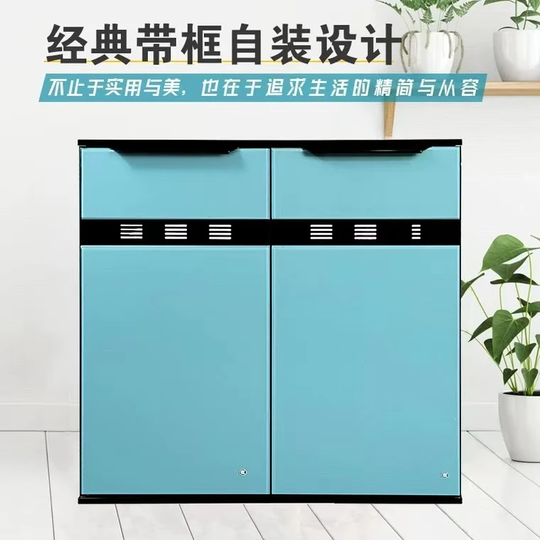 厨房橱柜门定制铝合金钢化玻璃瓷砖灶台门拉篮门家用定做款式颜色