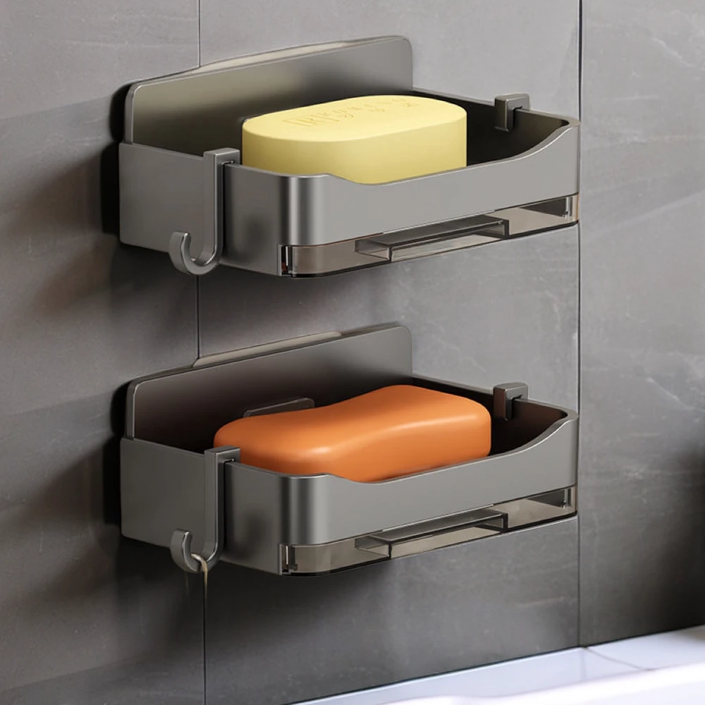 肥皂盒壁挂式免打孔香皂盒浴室香皂碟卫生间置物架家用肥皂沥水盒